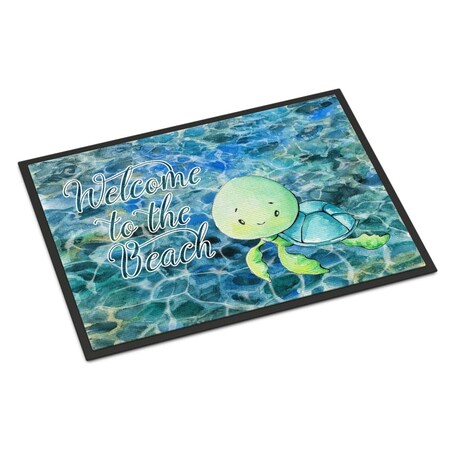 Carolines Treasures Sea Turtle Welcome Indoor Or Outdoor Mat - 24 x 36 in. BB8520JMAT